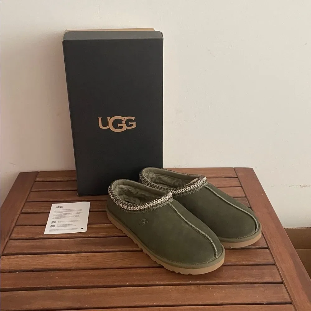 UGG Tasman Baxter Slippers Burnt Olive USA Men Size 9/UK 8/EU 42